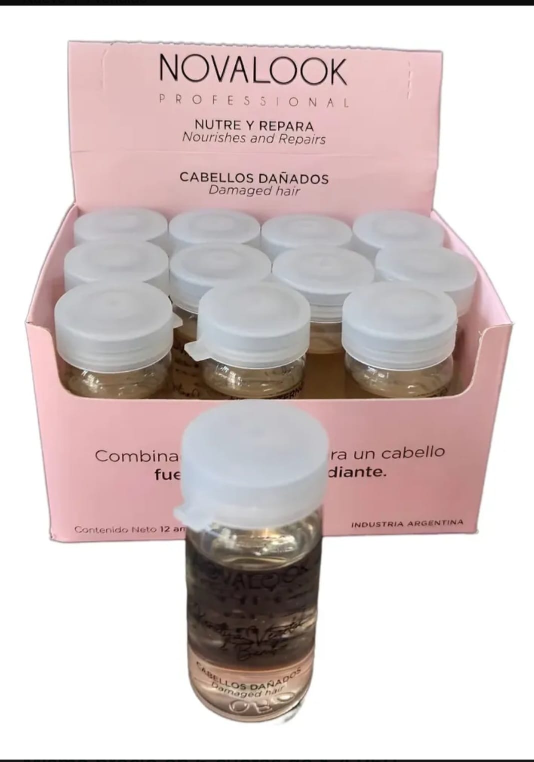 Ampolla keratina y bamboo unidad x 10ml NOVALOOK