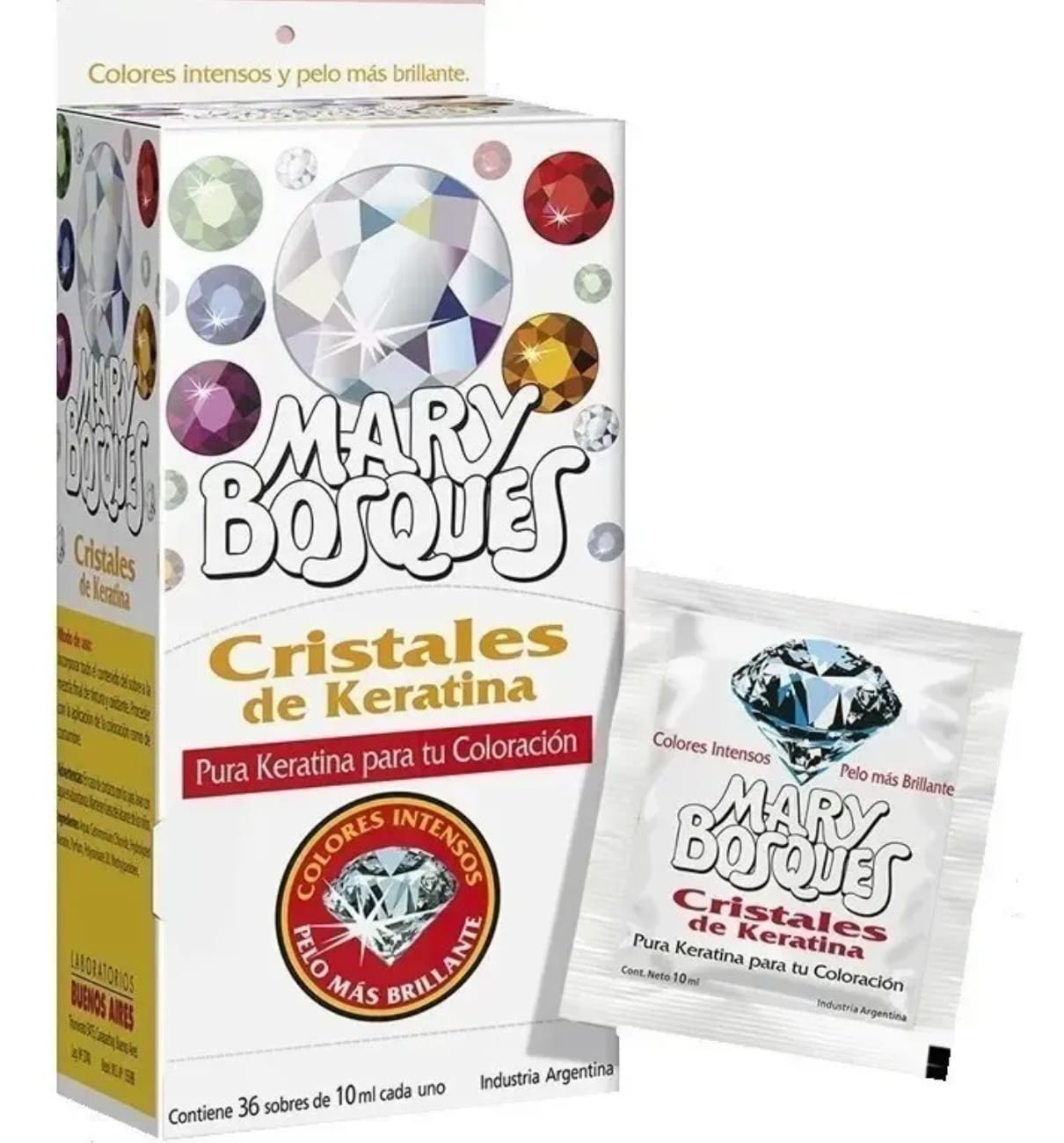 Cristales de keratina x36 sobres MARY BOSQUES