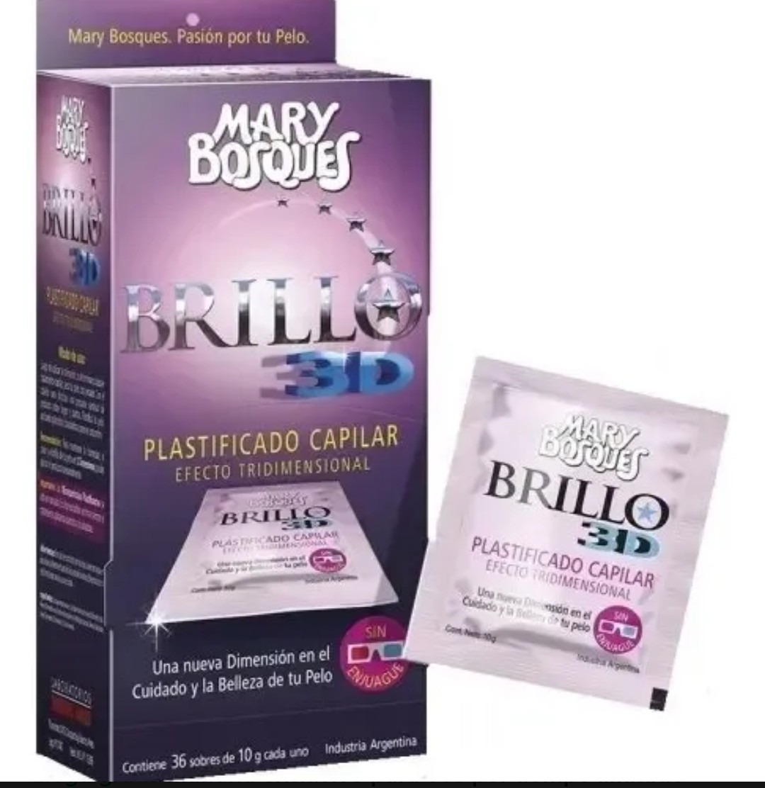 Brillo 3D plastificado 20gr x36 sobres MARY BOSQUES