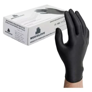 Guantes Nitrilo Negro L X100u